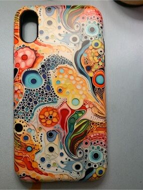 Colorful Abstract Swirl Protective Phone Case - Multicolor iPhone XR
